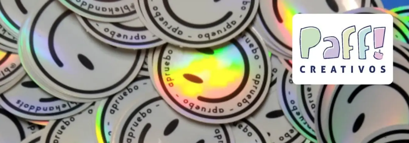 Stickers redondos holográficos PAFF